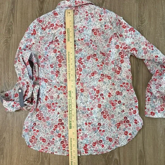 Tommy Hilfiger Floral Camp Shirt size M Lightweight Feminine Coquette Retro - Picture 11 of 14
